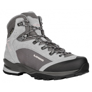 Lowa Wanderschuhe Tucana GTX (Trekking, Spaltleder-Textil) grau/koralle Damen